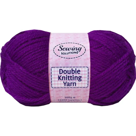 Sewing Solutions Double Knitting Yarn Wool Purple 100g