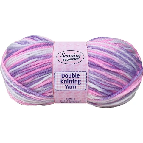 Sewing Solutions Double Knitting Yarn Wool Purple Mix 100g