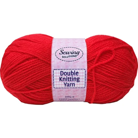 Sewing Solutions Double Knitting Yarn Wool Red 100g