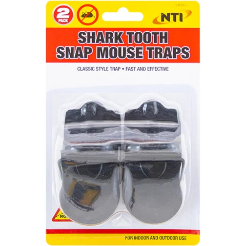 Shark Tooth Snap Mouse Traps 2 Pack