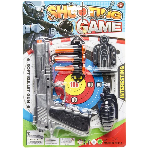 Shooting Pistol Gun Set 6pc