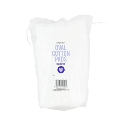 Simply Soft Oval 100% Cotton Pads 60 Pack