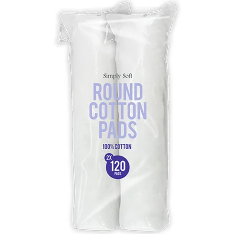 Simply Soft Round Cotton Pads 2 X 120 Pack