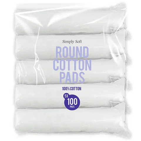 Simply Soft Round Cotton Pads 5 X 100 Pack