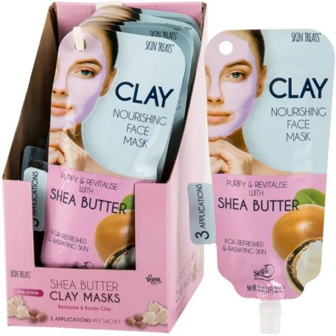 Skin Treats Clay Shea Butter Nourishing Face Masks 3 Applications