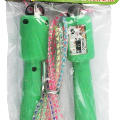 Skipping Rope With Counter Plastic Multicoloured Rope