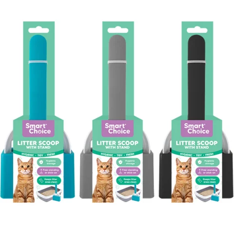 Smart Choice Cat Litter Scoop with Stand 26cm Assorted Colours
