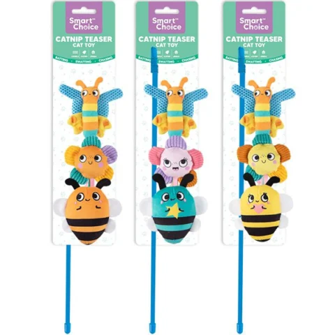 Smart Choice Catnip Plush Animal Teaser Cat Toy 40cm Assorted
