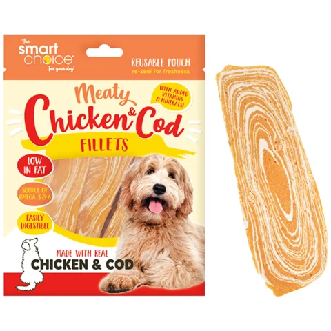 Smart Choice Chicken & Cod Fillet Dog Treats 7 Pack 110g