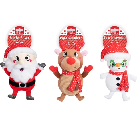 Smart Choice Christmas Plush Dog Toys 30cm Assorted