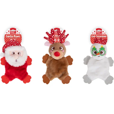 Smart Choice Christmas Plush & Rubber Dog Toys 30cm Assorted
