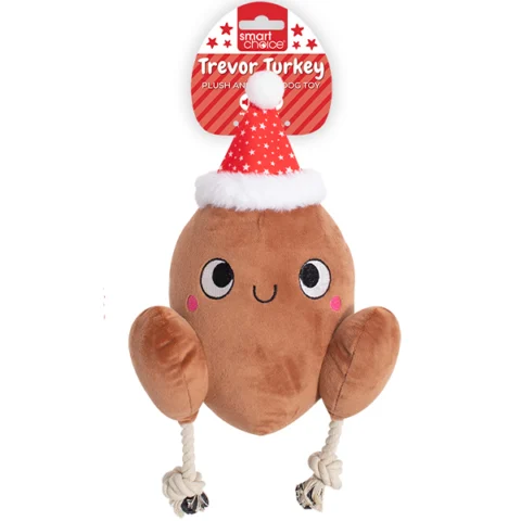 Smart Choice Christmas Plush Turkey Dog Toy 30cm