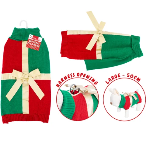 Smart Choice Christmas Present Dog Jumper Large 50cm