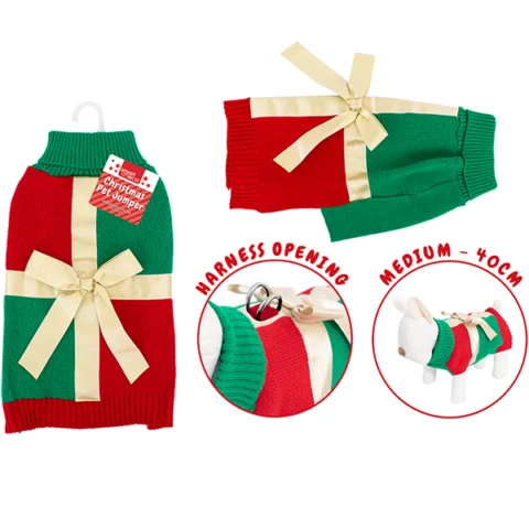 Smart Choice Christmas Present Dog Jumper Medium 40cm