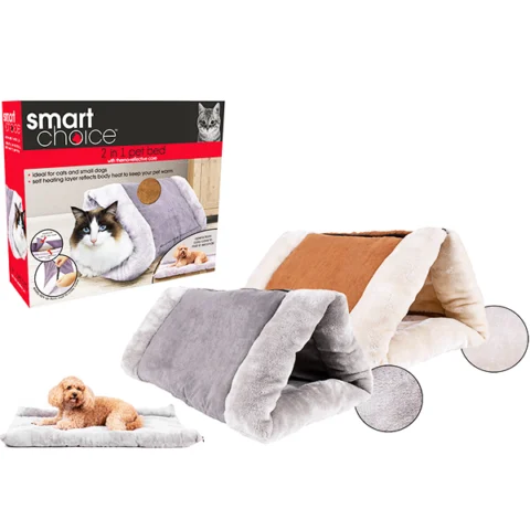 Smart Choice Cosy Save Tunnel Cat Bed & Mat Assorted Colours