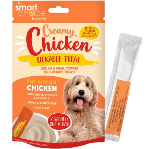 Smart Choice Creamy Chicken Lick Dog Treat 7 Pack 84g