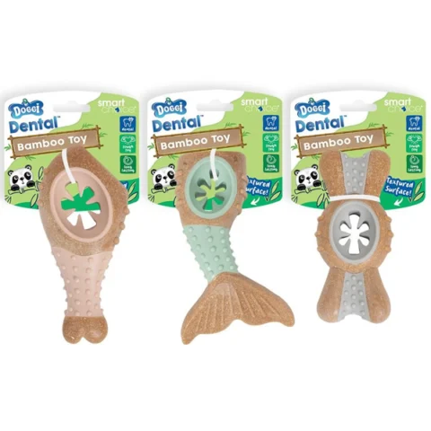 Smart Choice Dental Bamboo Dog Toy 14cm Assorted