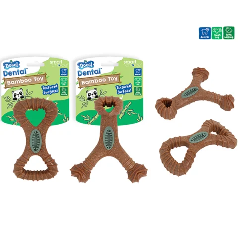Smart Choice Dental Bamboo & Rubber Dog Toy Assorted