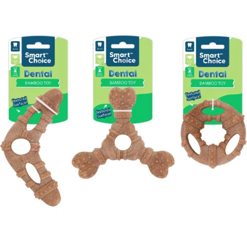 Smart Choice Dental Bamboo Textured Dog Toy Assorted
