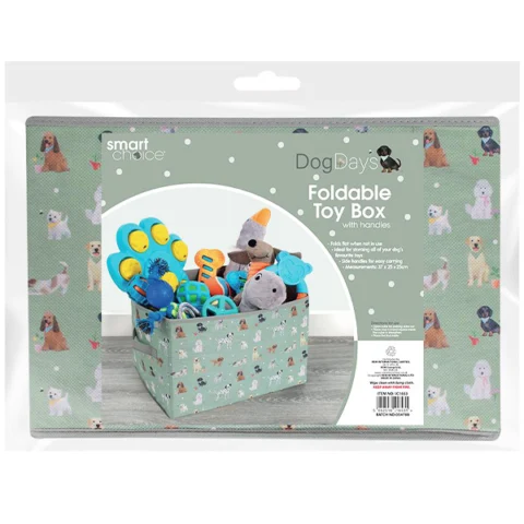Smart Choice Dog Days Foldable Toy Box 37cm X 25cm X 25cm