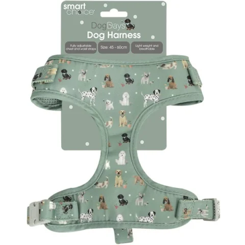 Smart Choice Dog Print Dog Harness 45cm-60cm
