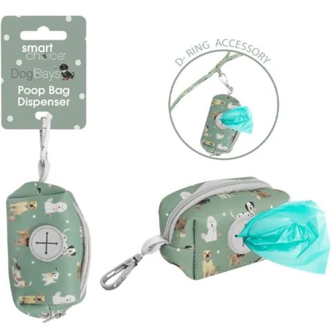 Smart Choice Dog Print Poop Bag Dispenser