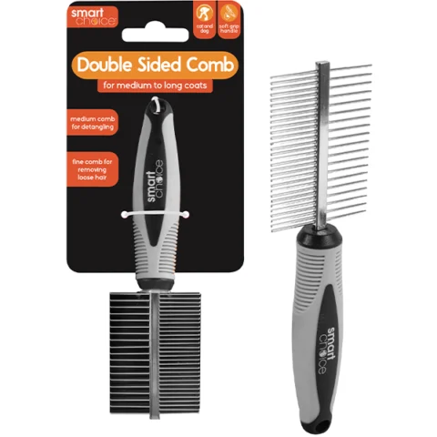 Smart Choice Double-Sided Fine & Medium Tooth Grooming Comb