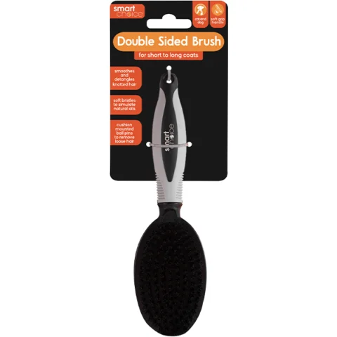 Smart Choice Double-Sided Pin & Bristle Grooming Pet Brush