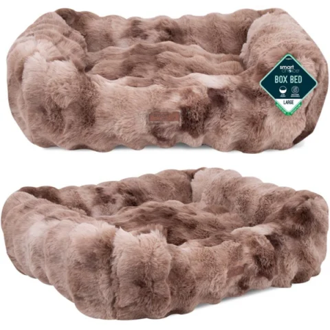 Smart Choice Faux Fur Fluffy Pet Bed Large 71cm X 58cm X 25cm