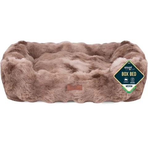 Smart Choice Faux Fur Fluffy Pet Bed Medium 58cm X 48cm X 20cm