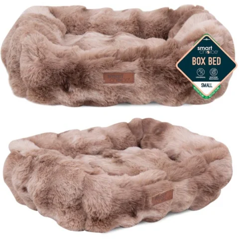 Smart Choice Faux Fur Fluffy Pet Bed Small 46cm X 36cm X 15cm