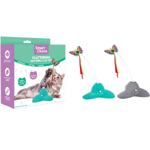 Smart Choice Fluttering Rotating Butterfly Cat Toy Assorted Colours