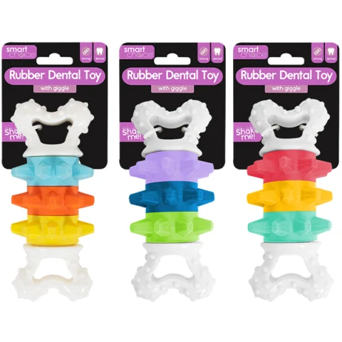 Smart Choice Giggle Noise Dental Dog Toy Assorted Colours