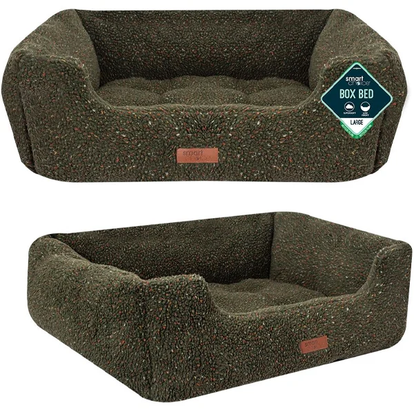 Smart Choice Green Sherpa Fleece Pet Bed Large 71cm X 58cm X 25cm