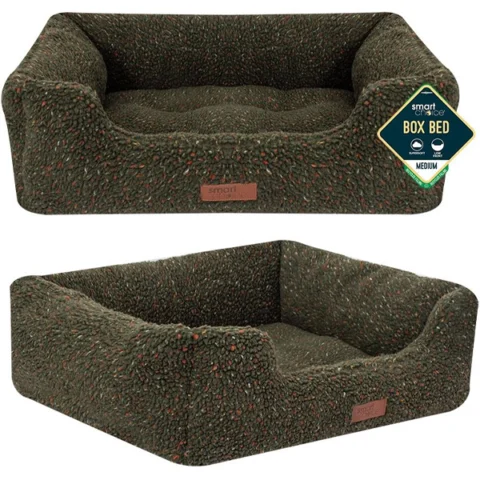 Smart Choice Green Sherpa Fleece Pet Bed Medium 58cm X 48cm X 20cm