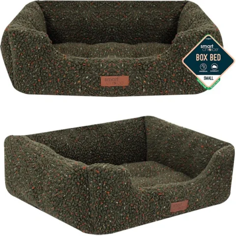 Smart Choice Green Sherpa Fleece Pet Bed Small 46cm X 36cm X 15cm