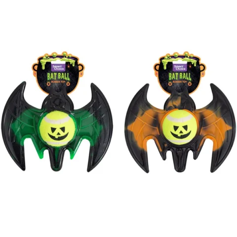 Smart Choice Halloween 2-in-1 Rubber Bat & Ball Dog Toy 21cm Assorted Colours