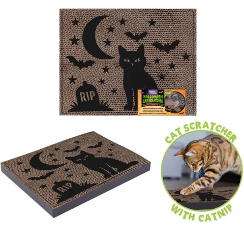 Smart Choice Halloween Cardboard Catnip Cat Scratcher 35.7cm X 28cm X 3cm