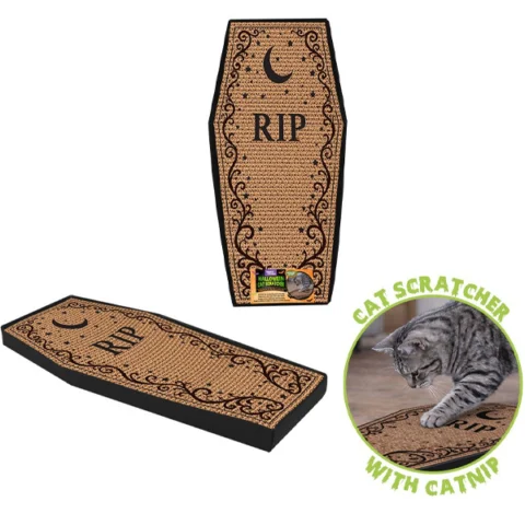 Smart Choice Halloween Catnip Coffin Cat Scratcher 57cm X 26.5cm X 4cm