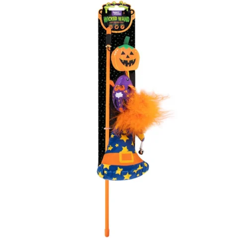Smart Choice Halloween Catnip Wicked Wand Cat Teaser Toy 41cm 3 Pack