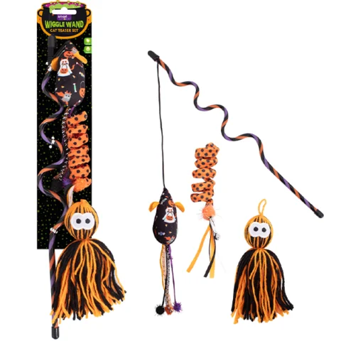Smart Choice Halloween Catnip Wiggly Mouse Cat Teaser Set 41cm