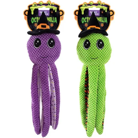 Smart Choice Halloween Squeaky Crinkle Plush Octophelia Octopus Dog Toy 48cm Assorted Colours