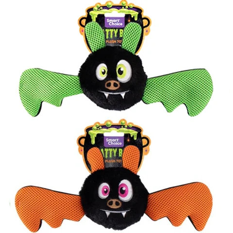 Smart Choice Halloween Squeaky Plush Batty Bat Dog Toy 35cm Assorted Colours