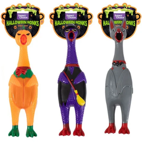 Smart Choice Halloween Vinyl Honking Chicken Dog Toy 34cm Assorted