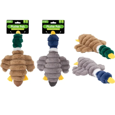 Smart Choice Honking Crinkle Plush Duck Dog Toy 40cm Assorted Colours