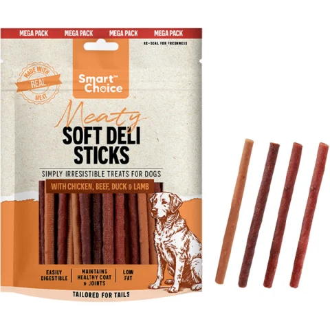 Smart Choice Meaty Soft Deli Sticks Dog Treats 300g