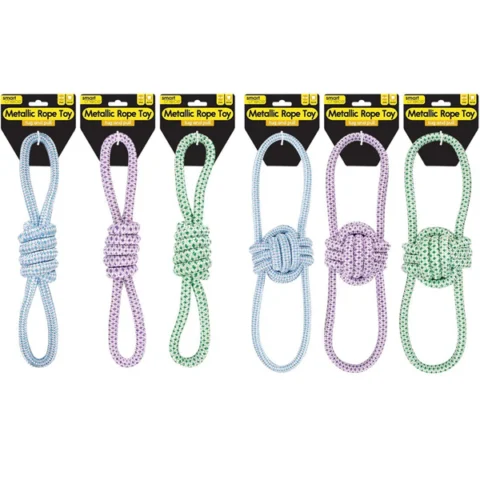 Smart Choice Metallic Rope Dog Toy 38cm Assorted