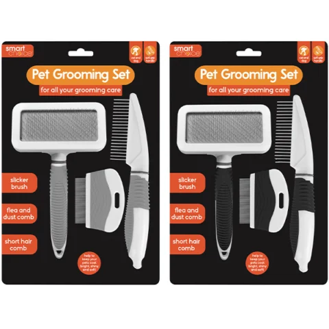Smart Choice Pet Grooming Set 3pc Assorted Colours