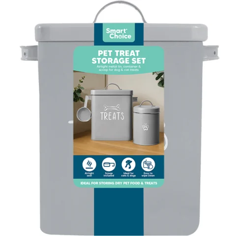 Smart Choice Pet Treat Tin Storage Set 3pc