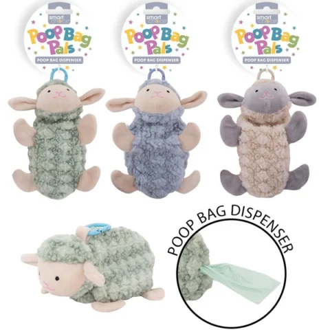 Smart Choice Poop Bag Pals Sheep Poop Bag Dispenser 15cm Assorted Colours